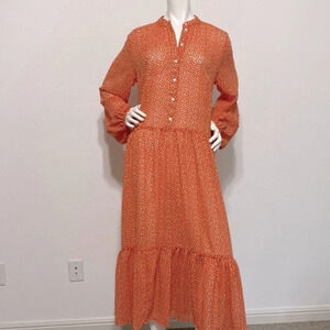 Turquoise Haven Orange/White Dress